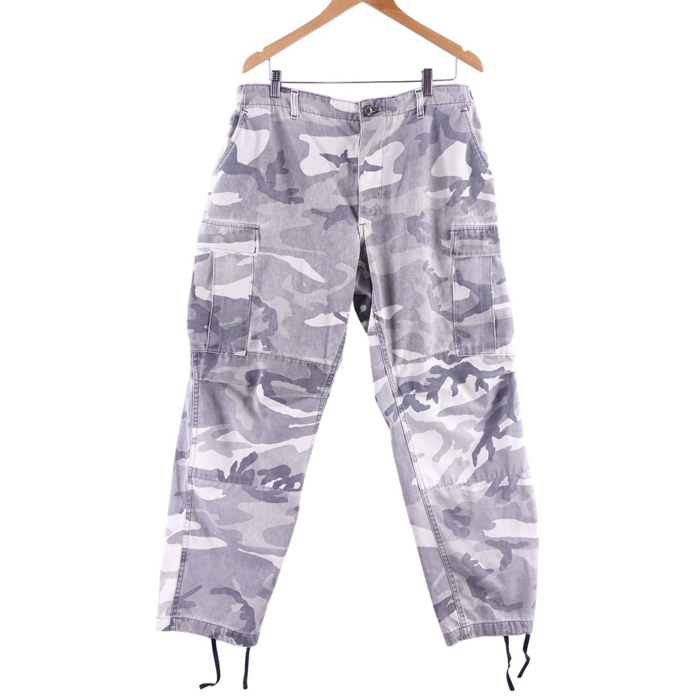 Atlanco Mens Large Regular Grey Urban Camo Cargo Combat Trousers Pants USA Made